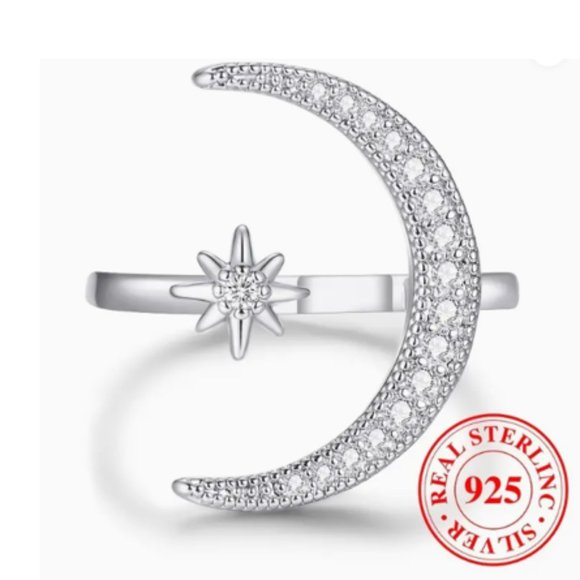 925 Sterling Silver Zircon Ring - Picture 1 of 11